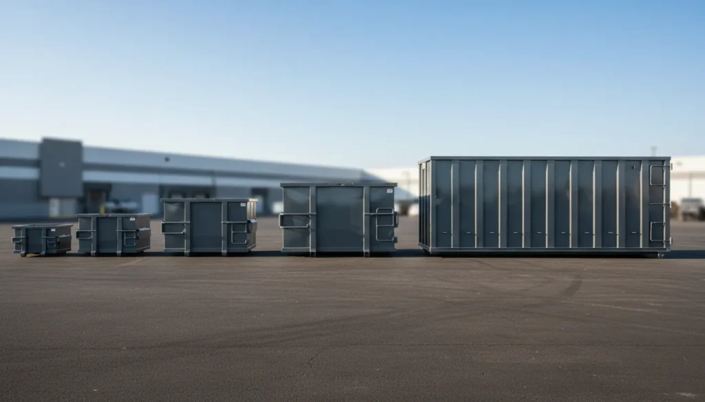 dumpster rental by size wide